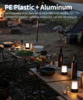 2 Pack 4 Inch LED Mini Cordless Table Lamp Touch Activated Night Light Waterproof Battery Powered Rechargeable Portable Light For Outdoor Dining Camping Nursery Baby Bar Party Black on tables.