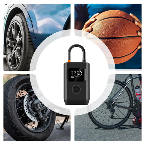 Slick Wireless Rechargeable Car Air Compressor Fast Tire Inflator With Easy Digital Display Auto Shutoff Portable Pump for diverse uses.