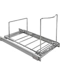 Heavy Duty Adjustable Cabinet Pullout Organizer, Real Deal Sliding Trash Can Drawer Rack For Kitchen Cabinets, smooth metal sliding rack.