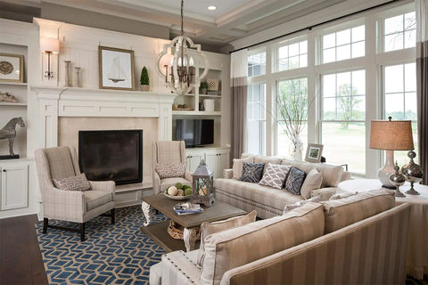 Farmhouse White Wood Pendant Chandelier For Dining Room With Open Cage Frame Rustic French Country Lighting in living room