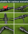 20 Piece Half Inch Drip Irrigation Fittings Kit For DIY Watering System With Elbows Switch Valves End Caps Couplings