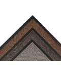 Close-up of multiple layers including Polynib Indoor Entryway Mat 3 X 6 Feet Charcoal For Home Or Office with visible texture.