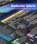 Cheat Sheet Desk Pad With Excel And Word Shortcuts, 12 Essential Skills, Large 31.5 By 11.8 Inch, Waterproof Anti Slip Keyboard And Mouse Mat showing surface detail with mouse.