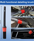 4 Pack Wheel And Tire Cleaning Brush Kit For Cars, Motorcycles, RVs And Trucks, Ultra Soft Synthetic Woolies, 360 Bendable Bristles, No Spatter, Includes Stiff Tire Brush And Soft Detailing Brush For Rims, Hubs And A Next Level Clean. 9.05in detailing brush