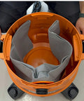Reusable Dust Bag For Ridgid And Craftsman Shop Vacuums, 1 Pack Vacuum Bag And Filter Bag, inside orange vacuum unit.