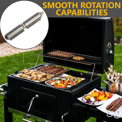 Six Pack 4 Inch Bullet Weld On Hinges Set Heavy Duty Weldable Barrel Hinges Carbon Steel with BBQ grill featuring detachable cover