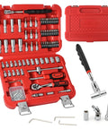 106-Piece 1/4 Inch Drive Socket Set With Wrench, Chrome Vanadium Steel, Includes Shallow And Deep Sockets, Torx And Screw Bits