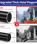 Flag Pole Kit For House Exterior With 5 Foot Heavy Duty Steel Pole And 3 By 5 Embroidered USA Flag, No Fuss Easy Install comparison
