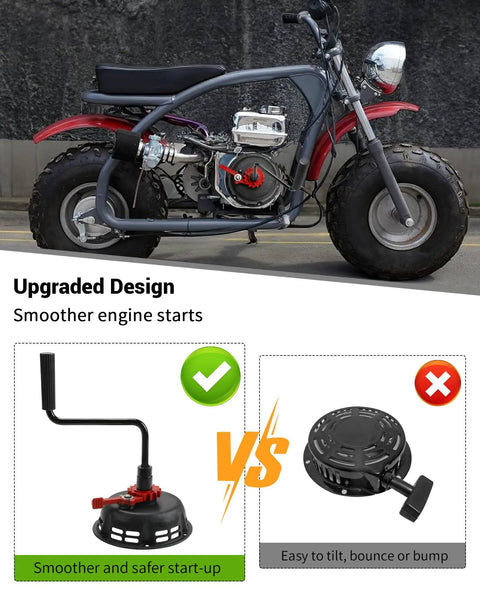 Easy Install Pull Start Recoil Starter Assembly for Predator 212 and Coleman 200cc Mini Bikes, smoother engine starts illustration
