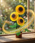 Vibrant Floral Building Set With Vase For Adults Grown Up Friendly Compatible With Lego Flowers 739 Pieces Botanical Home Decor Kit for desk display