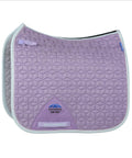 Suede Elite Air Tec Dressage Saddle Pad With Breathable Spine Soft Lilac Large Premium Suede Outer And Vegan Leather Girth Patch