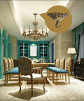 Dining room featuring 5.51 Inch Copper Canopy Kit With Mounting Hardware Built To Last, Heavy Duty Ceiling Light Cover Plate With Antique Bronze Finish