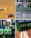 Tube Shaped Insulated Wire Terminal Kit With 16 AWG Ferrule Terminals, Copper Tin Plated Conductors installed in electrical interfaces
