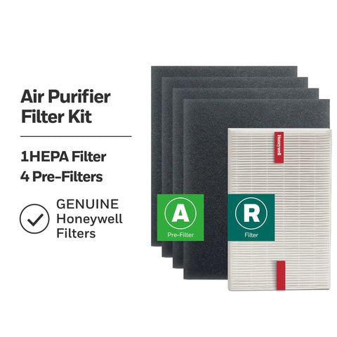 HEPA Air Purifier Replacement Filter Kit With 1 R Filter And 4 A Carbon Pre-Cut Filters For Home Use - Tackles Wildfire Smoke