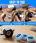 Six Pack 1/2 Inch Barb Swivel Adapter For RV Water Pumps, 14 NPT To 1/2 Inch Female Threaded PEX Fittings With Thread Seal Tape, 360 Degree Rotating Hose Connector For Easy Install And Leak Free Performance, black nylon adapter with seal tape
