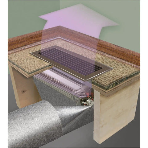 Register Booster Fan RB12 4x12 Inch Brown Grill So You Get 75 CFM Duct Booster With 1800 RPM 120V Quiet Operation Easy Install