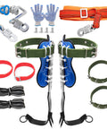 Pro Grade Tree Climbing Spikes With Adjustable Climbing Belt Ergonomic Design And Cushioned Foot Straps in full set view