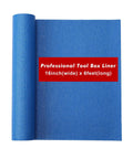Blue Non Slip Foam Rubber Drawer Liner For Tool Boxes And Drawers, Easy Cut with textured grip shown in 16 inch wide roll