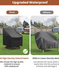 600D Oxford fabric heavy duty outdoor patio chair covers for swivel lounge chairs, waterproof black, comparison with other material