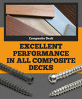 Coated Composite Deck Screws Size Ten By Two And Three Quarter Inch Self Tapping Wood And Deck Screws With Torx T20 Star Drive type