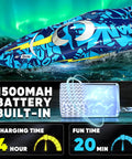 High Speed 16 Inch RC Boat For Adults And Kids Fast Remote Control Boat Reaching Over 40 Kilometers Per Hour Great For Pools Lakes And Rivers LED Lights Waterproof Hull Auto Flip Dual 1500mAh Batteries
