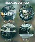 1.2L Stainless Steel Camping Pot With Lockable Lid For Bushcraft And Campfire Cooking SUS304 Durable Build That Retains Heat Hangable Outdoor Pot For Easy Over Fire Cooking And Quick Prep with features like self-standing handle, steamer, and drip spout