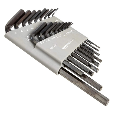 36-Piece Allen Wrench Set Hex Keys With SAE And Metric Sizes Long And Short Arm Chrome Vanadium Steel Two Organized Storage Cases Durable Handyman Toolkit