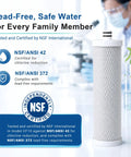 Replacement Filter Pack For Countertop Water Filtration Systems With 6-Stage Filtration And Silver Ions Enhanced, 16,000 Gallons Capacity, 2-Pack, NSF certified