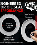 Made In USA M14 Oil Drain Plug Crush Washers 14mm Seal Ring Kit For Acura Honda Kia Hyundai And More 20 Pack Aluminum Gasket Set