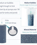 4 Inch Air Stone Cylinder For Larger Pumps Bubble Diffuser Release Tool For Buckets Fish Tanks Outdoor Garden Ponds And DWC Reservoirs 4 Pack Oxygenate Your Tank With Dense Micro Holes with features and specifications