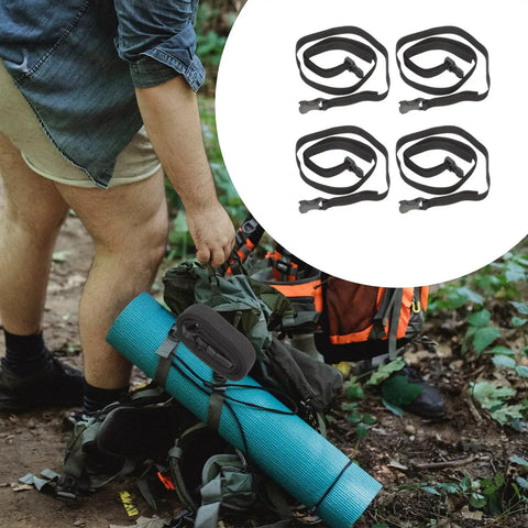 4 Pack Quick Release Camping Straps Heavy Duty Wear Resistant Luggage Binding Straps For Outdoor Travel And Hiking Gear Secure Packing Tie Down Straps For Cargo And Gear