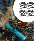 Four Pack Heavy Duty Luggage Straps With Quick Release Buckles For Travel, Camping, And Outdoor Gear, shown on a backpack
