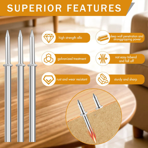 Double Head Skirting Nails For Seamless Baseboard Install With Invisible Finish And Flush Edges Includes Quick Sleeve Drivers shown with features.
