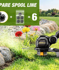 Cordless String Trimmer For Dewalt 20V Max Battery 12 Inch Electric Weed Wacker With Auto Line Feed No Gas Needed Battery Powered Grass Trimmer Includes 6 Spools Black Tool Only shown by garden