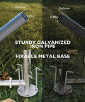 Sturdy galvanized iron pipe with fixable metal base for Walk In Chicken Coop For Hens With Waterproof UV Resistant Cover.
