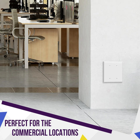 Oversized Two Gang Blank Outlet Cover For Heavy Duty Walls Built Tough With Unbreakable Polycarbonate Thermoplastic UL Listed