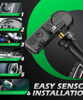 Ford Lincoln Mercury TPMS Sensor Replacement Set Of 4, 315MHz Tire Pressure Monitoring System Sensors, Plug And Play Drop-In OE Replacements For Easy Install, Pre-Programmed For Accurate Tire Pressure Readings; install steps