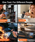 2 In 1 Go Anywhere Cordless Air Duster And Mini Vacuum With 180000RPM Turbo Motor, showing different uses including tech and home cleaning