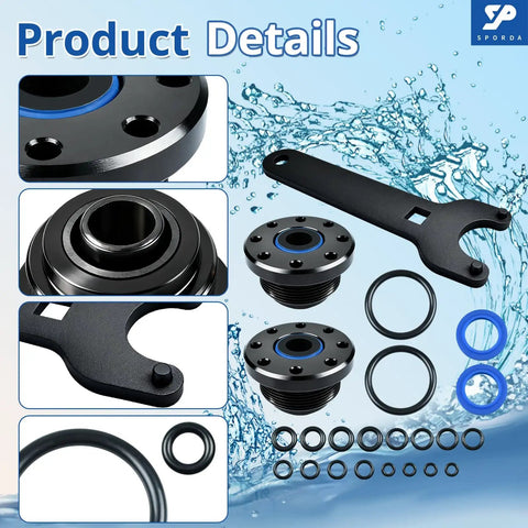 Hydraulic Steering Seal Kit For SeaStar HC Series With HS5157 Pin Wrench Fits HC5340 To HC6755 SeaStar Hydraulic Cylinder Repair Kit No Fuss Install Premium Seals For Smooth Steering