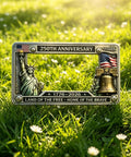250th Anniversary Patriotic License Plate Frame Celebrating 1776 To 2026 With USA Flag Design Fits Standard US Plates Screws Included Rugged Metal Tag Holder For Cars Trucks SUVs