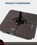 Heavy Duty 4 Piece Patio Umbrella Base Weights 220 Lbs Fillable With Water Or Sand Square Base Dimensions
