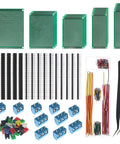 All In One PCB Prototyping Kit With 31 Double Sided Boards In Five Sizes, 140 Jumper Wires, Tweezers, And 40 Pin 2.54mm Header Connectors