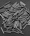 Heavy Duty Bearing Steel Dowel Pins Set, 12.5mm Long By 2mm Diameter, Parallel Metal Pegs, 100-Piece Silver Tone Hardware Fasteners