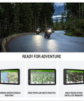 Two motorcycles on winding road with XT3 6 Inch Motorcycle GPS Navigator Bundle Built For Extreme Riding With Adventurous Routing