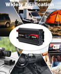 3000W Power Inverter 12V To 120V DC To AC Converter With LCD Remote 6000W Peak Surge, used in vehicles, camping, and offices.