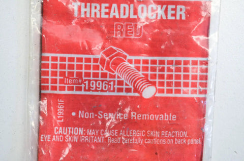 High Strength Red Thread Locker for Heavy Duty Slip and Press Fits Bolts 3,000 PSI Hold Locks Against Vibration package