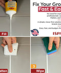 Grout Repair Kit With 14 Oz White Grout Filler for wall and floor tile joints use with spatula and sponge quick drying mortar fill