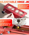 Adjustable Heavy Duty Door Hinge Jig And Lock Installation Kit Aluminum Alloy Router Template for Hinge Mortising. Adjustable slots.