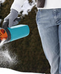 Compact Hand Spreader And Grit Container For Sand Salt And Grit Easy Winter Spreading With 3 Setting Dose System