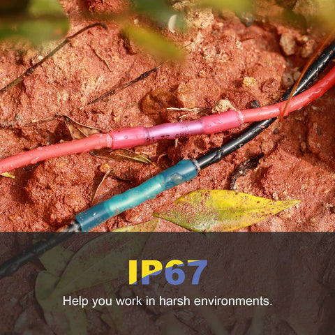 Red Heat Shrink Butt Connectors 22 To 16 AWG Heavy Duty Marine Grade Tinned Copper Crimp Terminals Waterproof Wire Connectors Butt Splice